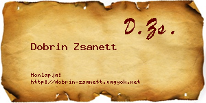 Dobrin Zsanett névjegykártya